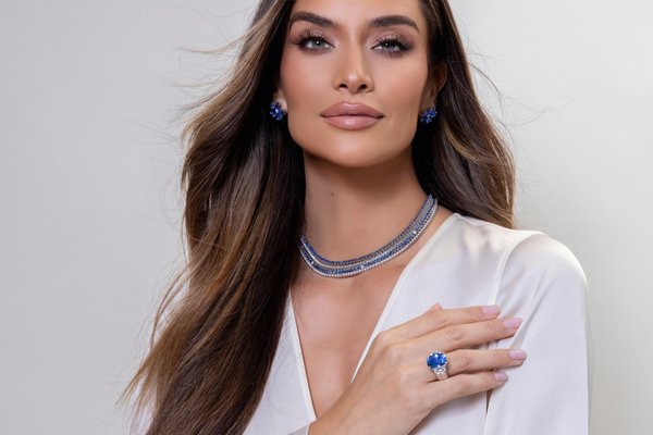 The Prism Collection features unique jewelry made of multi-colored sapphires.