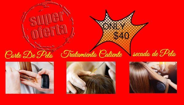 SUPER OFERTA CORTE, TRATAMIENTOEN EL CABELLO Y SECADO LLAMAR 322-216-8891