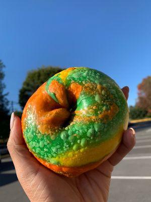 Rainbow bagel