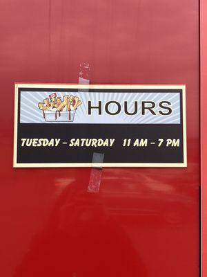 Hours- very limited