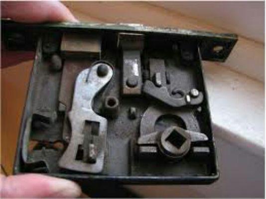 Refurbishing an antique mortise lock.