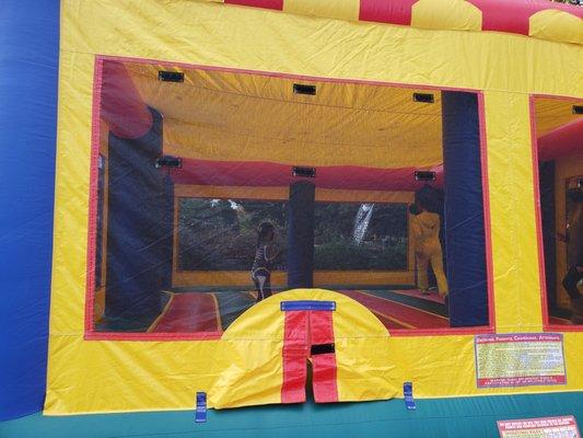 Bouncy house during Trunk or Treat