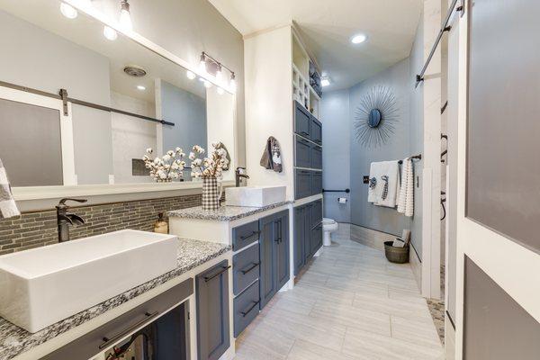 Fully accessible and functional gorgeous bathroom.