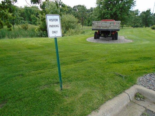 This is where you park if you want to visit in-person during business hours.