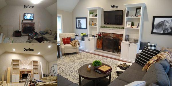 Living Room Remodel Before & After