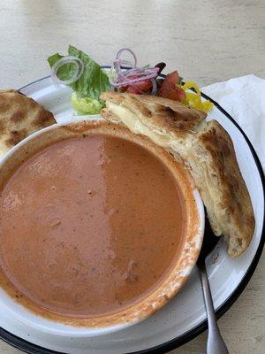 Grilled cheese and tomato soup.