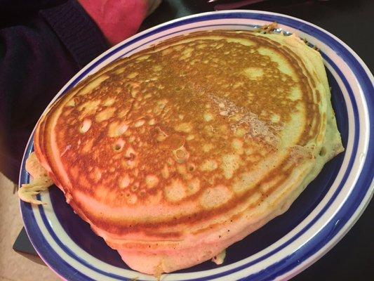 Pancakes the size of hubcaps