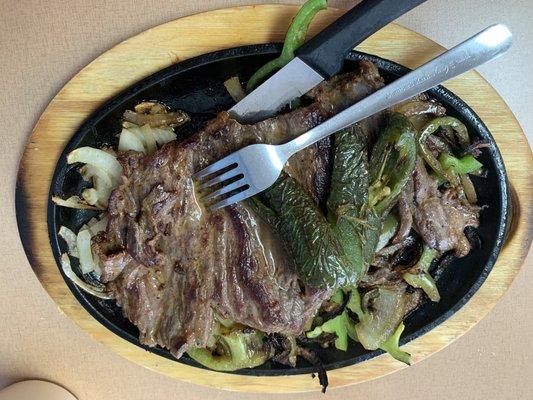 The fajita plate.  Beef was very tender