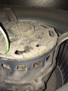 Dirty and Debris-Clogged blower motor