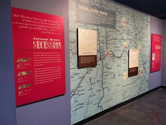 Displays inside visitor center