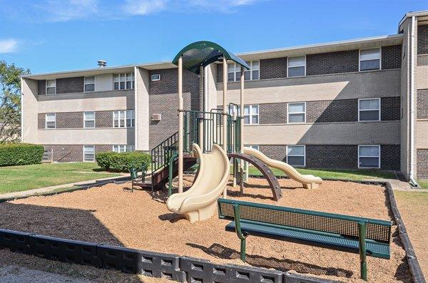 Playground and park area for resident use