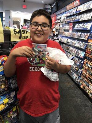 He pre ordered, paid for it all on his own, so excited!  He is going to dump mom now!