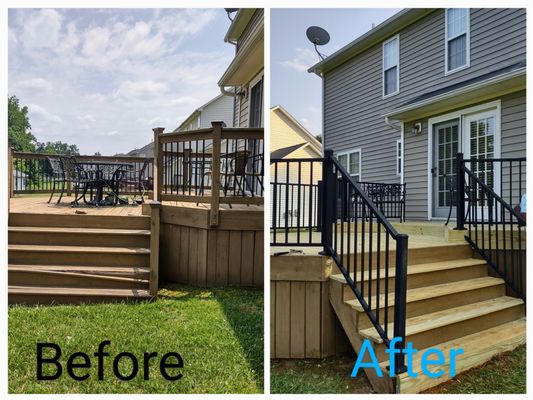 Deck Revise. Changing rotten woods and put new contemporary rails.