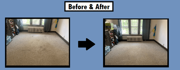 Before & After - Living Room with Coffee stains and food stains