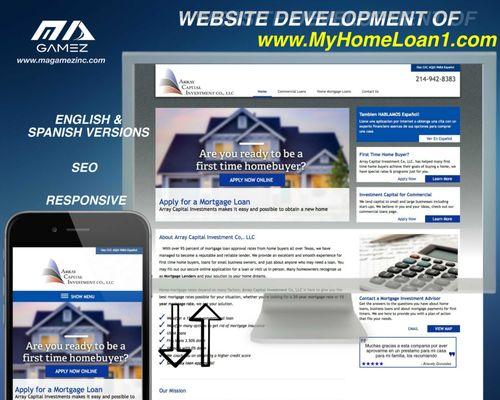 M.A Gamez Interactive developed a custom website design and development + mobile optimization for Array Capital Investment Co., LLC