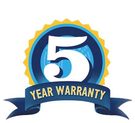 5 year warranty