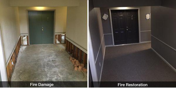 Fire damage restoration