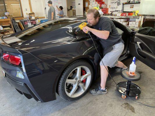 I didn't ask for the small back windows to be to be tinted but he did it anyway.