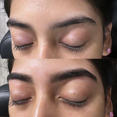 Eyebrow threading & tint