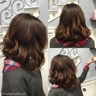 Subtle balayage and cut