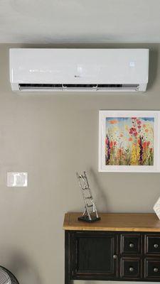 Gree 24k heat pump installation with built-in wifi.