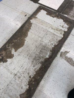 More broken and dirty floor