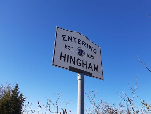 Entering Hingham from Hull