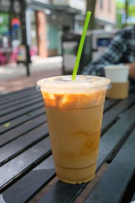 Dirty iced chai latte