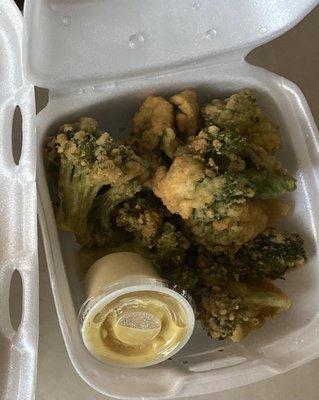 Fried broccoli, August 2020