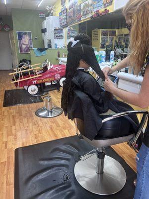 Getting my babies haircut