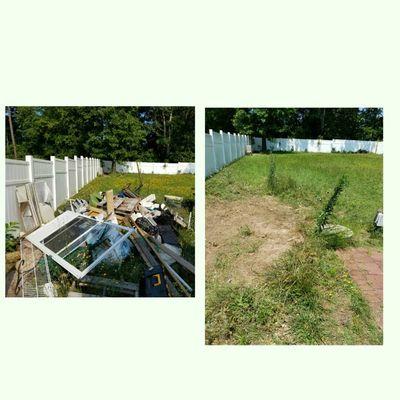 Yard cleanout (Before and After)