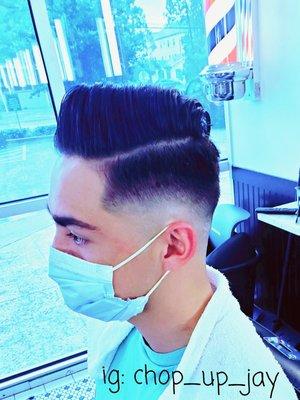 Zero fade, long on top, styled and shampoo'd
Book it here:
https://chopupjay.as.me/