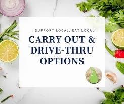 We do a LOT of carry out and have a convenient drive-thru available as well. We can seat 14 people indoors and 25 outdorrs.