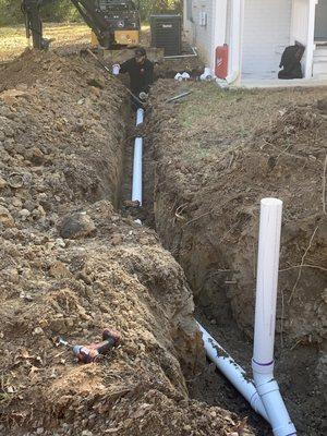 Sewer line replacement