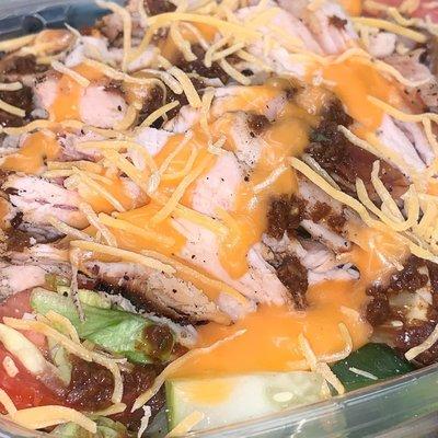 Jerk Chicken Salad w/French Dressing!!