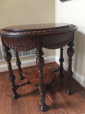 Restored foyer table from early 1900's.