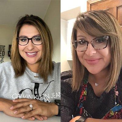 From dry and damaged hair to fresh new bob with some bangs!