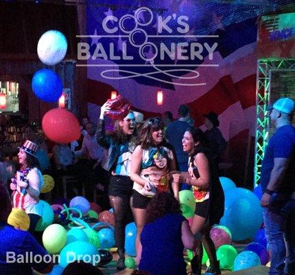 Announcing the winners of a contest is made complete with a balloon drop!!