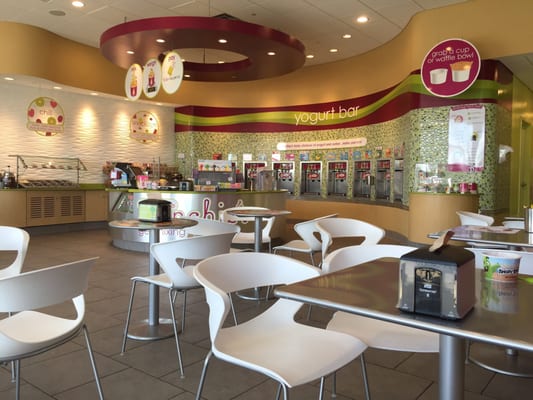 Yogurt bar and seating area