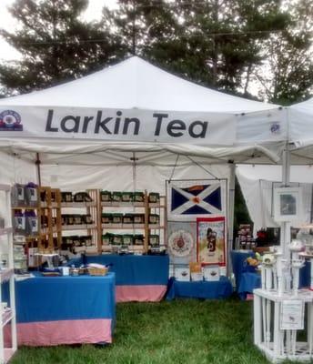 Booth Set-up at the VA Scottish Games.