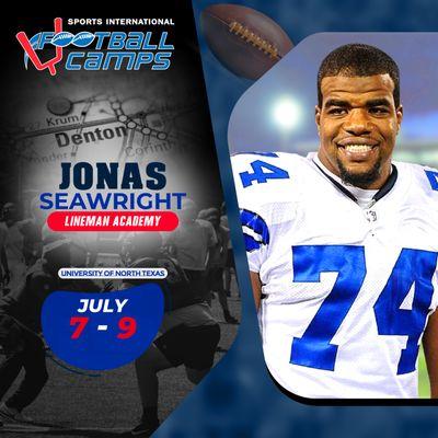 Lineman Academy featuring former Dallas Cowboys lineman Jonas Seawright. For athletes ages 7-18.