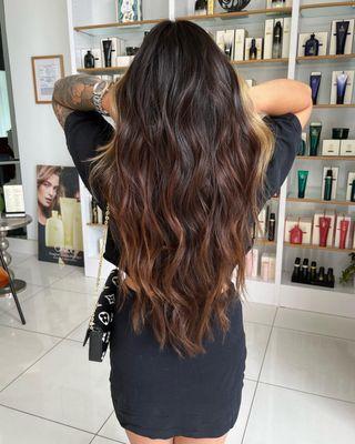 Long layers styled with some waves