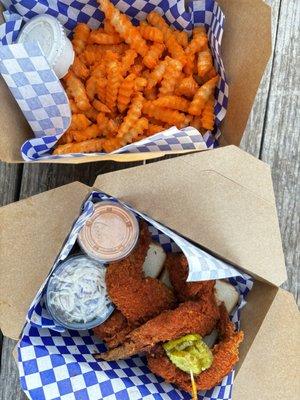 Chicken wing combo w/ cheesy fries