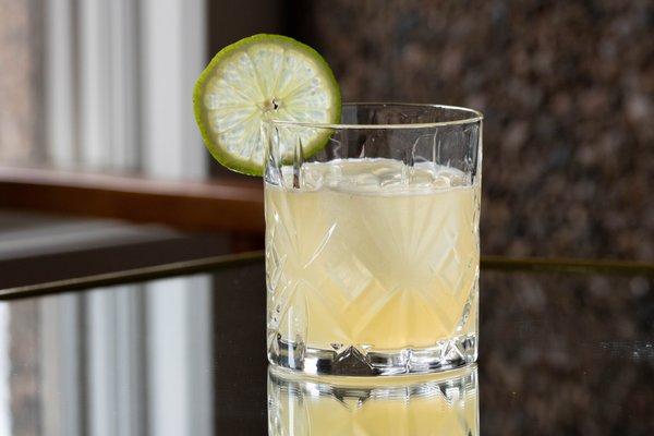 Emilio 43- mezcal, licor 43, lime, saline