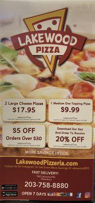 New menu! New savings!!