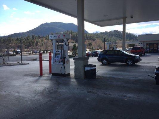 Gas with a view. Go inside for big foot sightings!