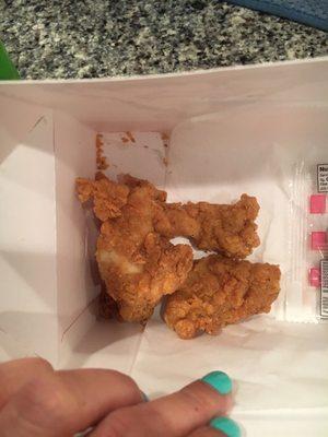 My 3 crispy chicken strips