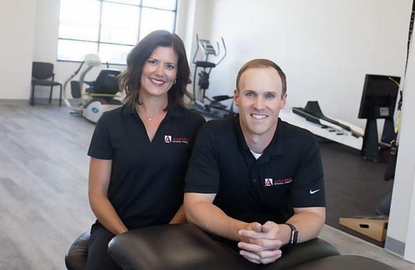 Owners Amy Halfman, PT and Dan Halfman, PT