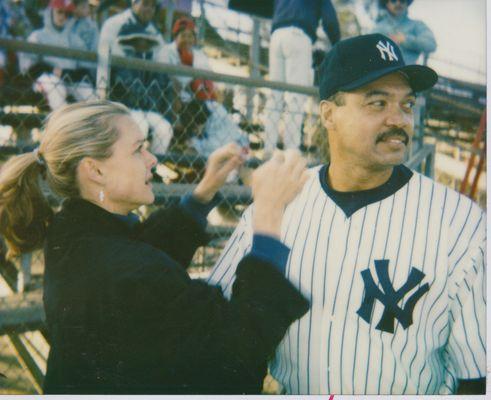 On location Key hair & makeup- commercial Los Angeles CA - with Reggie Jackson baseball player