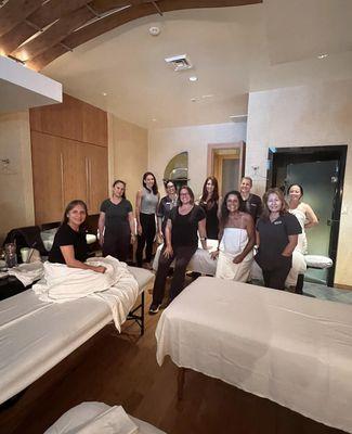 Great day training massage therapists on new techniques!